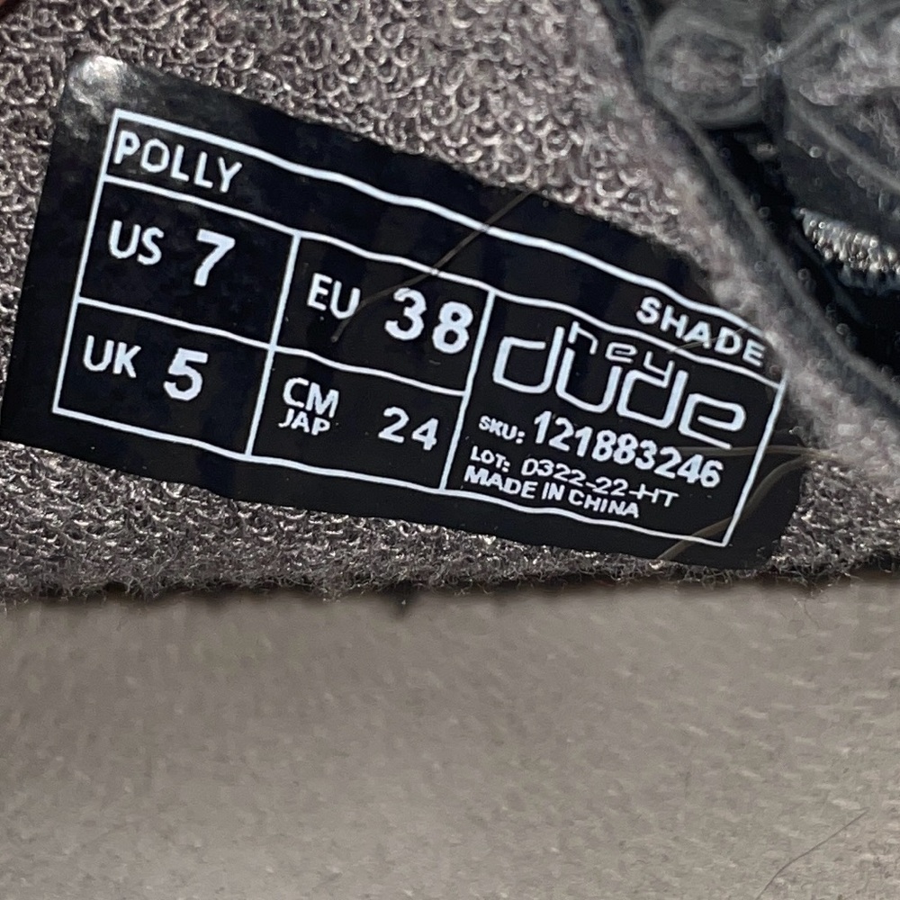 Hey Dude Wally Mid Canvas (Black/White) Size Women 7 Men 5. - Picture 9 of 9